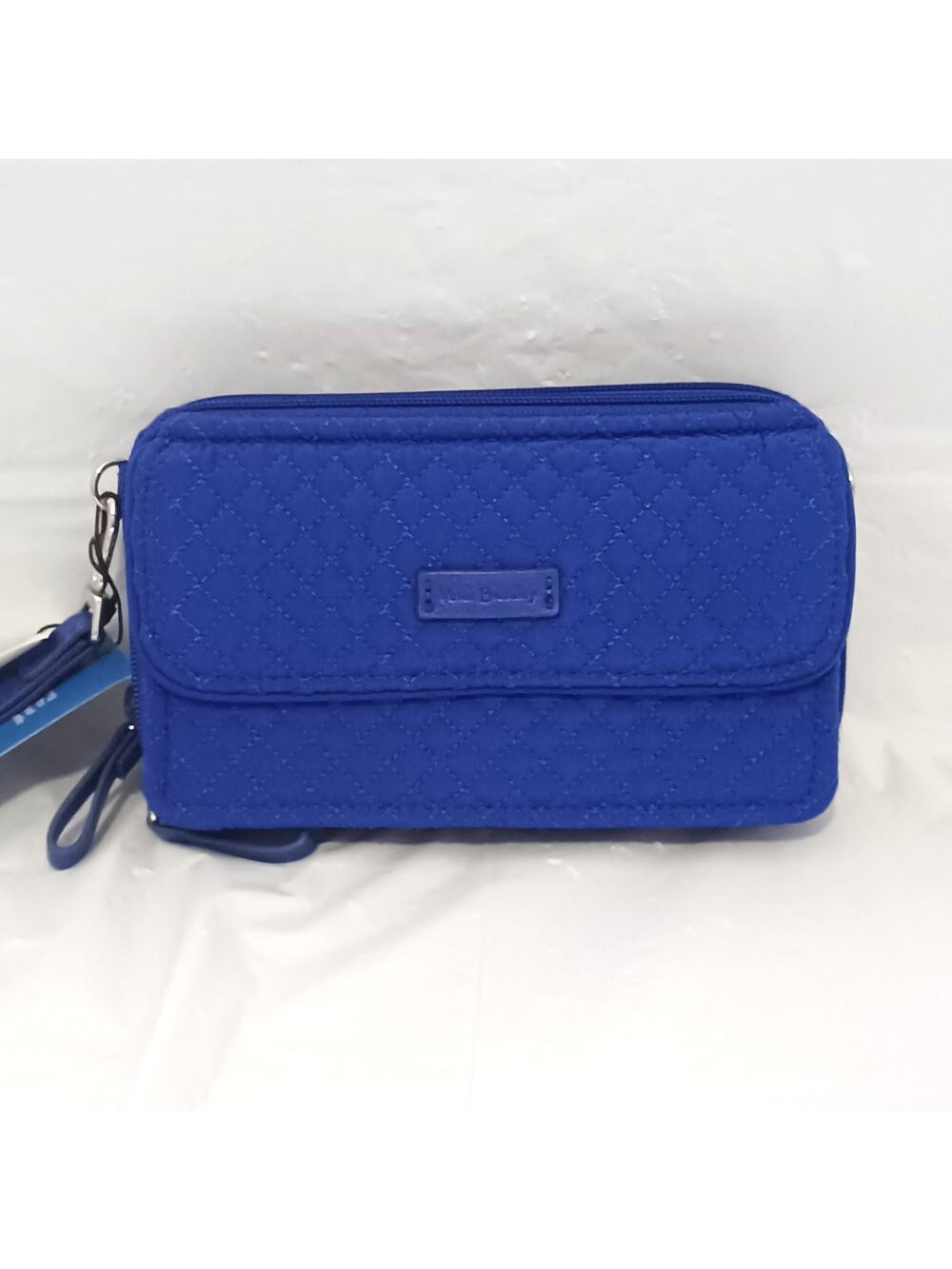 Vera Bradley Gage Blue RFID All In One Crossbody Wallet Wristlet Quilted Bag